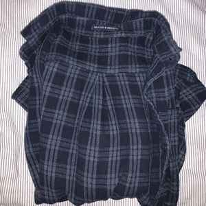 NAVY BLUE PLAID SHIRT